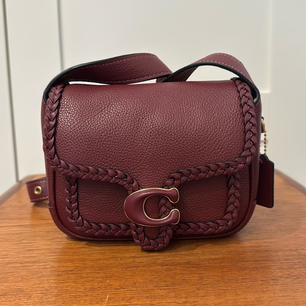 Coach Burgundy Braided Crossbody